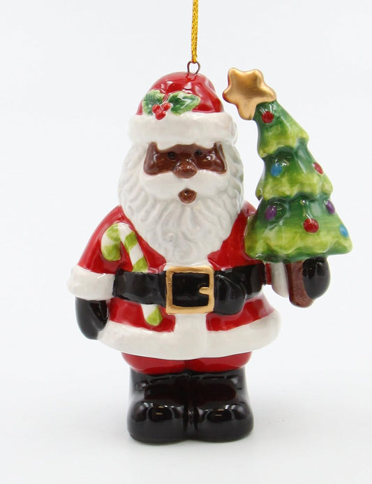 Cosmos Gifts 56562 - Adorno para árbol de Navidad, diseño de Papá Noel, Color Rojo
