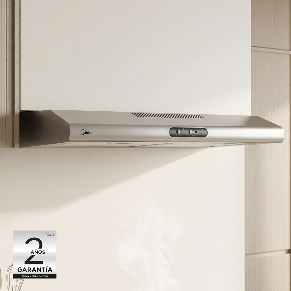 Midea MJUD30S3GS Campana de Pared 30” Slim Acero Inoxidable