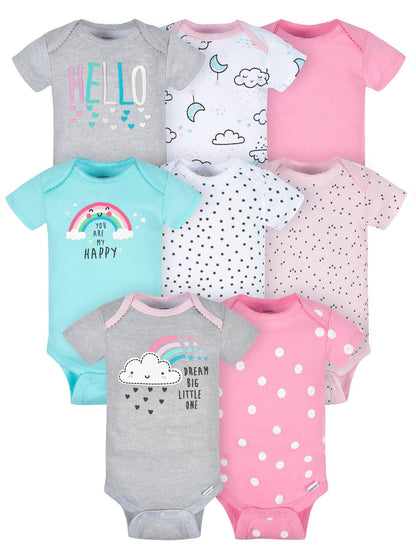 Gerber Paquete de 8 mamelucos para bebés y niñas