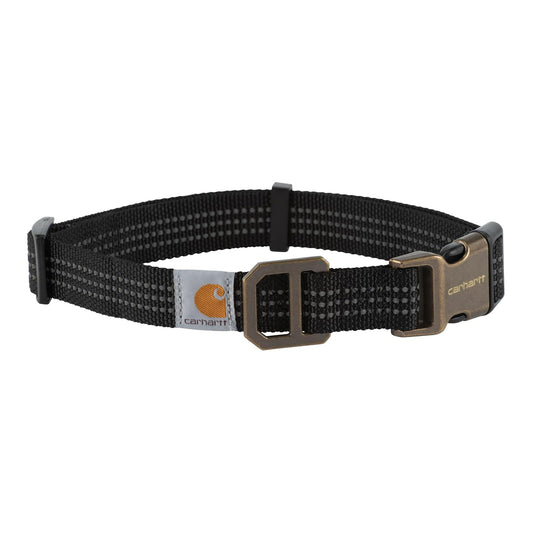 Carhartt Correa para Perro Tradesman Collar Nailon, Lona de Pato Puntadas Reflectantes Talla M-L Naranja