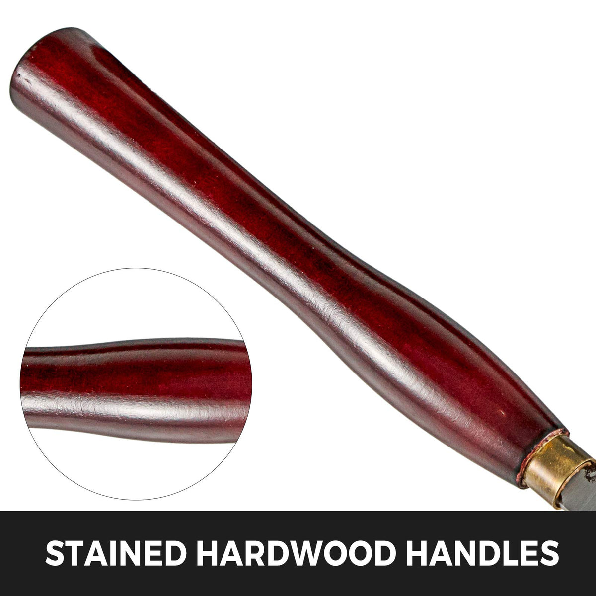 VEVOR Herramientas de Torno Madera 8 Piezas para Tornear Madera Gubias para Tallar Kit de Herramientas de Talla de Madera Ampliamente Utilizado en Carpintería Tallado en Madera
