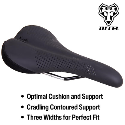 WTB Volt - Sillín para Bicicleta de montaña, Gel, Negro, Unisex, para Adultos