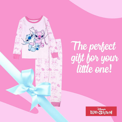 Disney - Conjunto de Pijama de algodón de 2 Piezas para niñas, Suave y Lindo para niños
