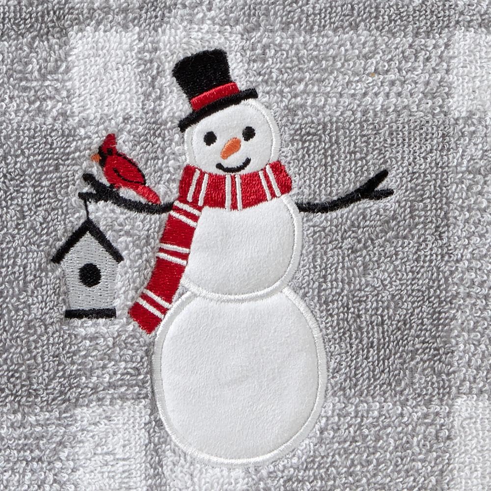 SKL Home - Toalla de baño de muñeco de Nieve para Navidad, Invierno, Regalo, Color Gris