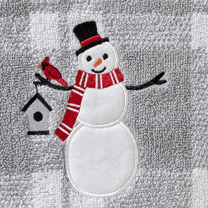 SKL Home - Toalla de baño de muñeco de Nieve para Navidad, Invierno, Regalo, Color Gris