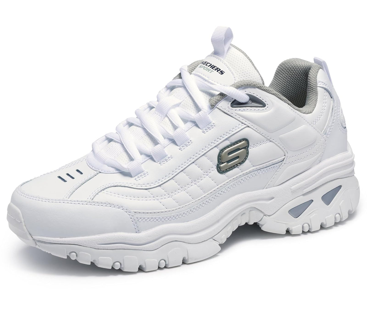 Skechers Tenis para Hombre con Espuma Viscoelástica - 29.5 cm - Blanco