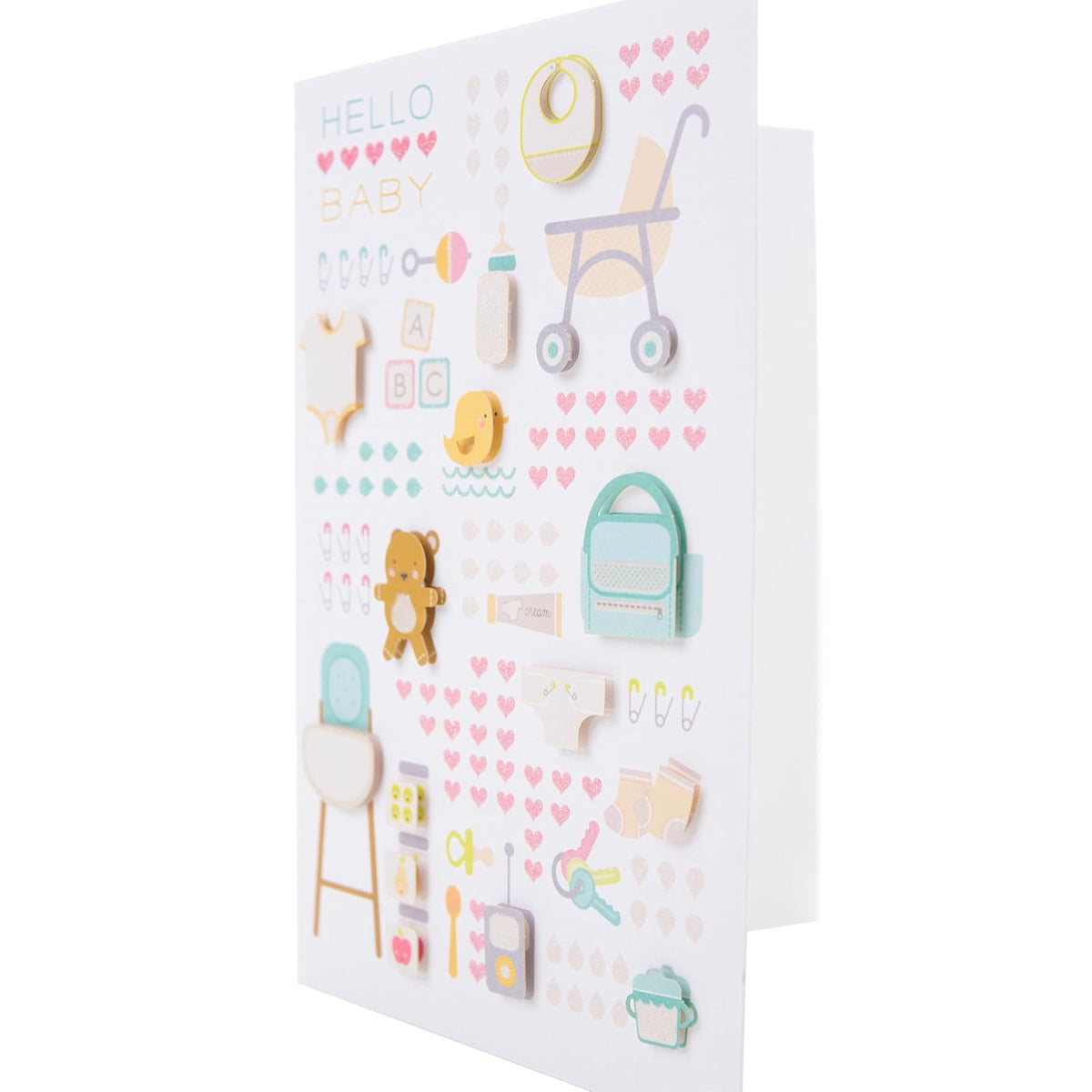 Hallmark Signature - Tarjeta de baby shower para padres nuevos (iconos del bebé) a un bebé, felicitaciones, revelación de género