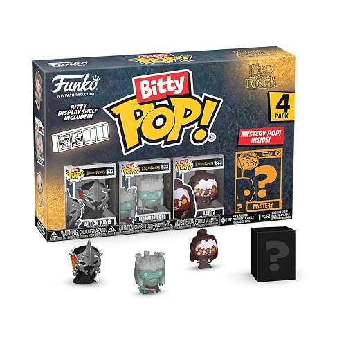 Funko Bitty Pop!: Lord of The Rings Mini Collectible Toys 4-Pack - Witch King, Dunharrow King, Lurtz, & Mystery Chase Figure (Styles May Vary)