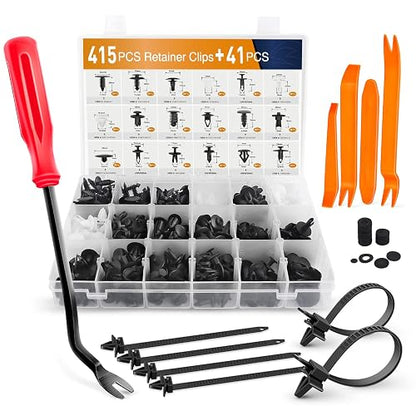 GOOACC GRC-19 Kit de 415 Clips de Retención de Plástico para Automóvil, 19 Tamaños