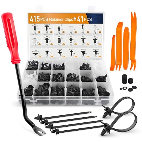 GOOACC GRC-19 Kit de 415 Clips de Retención de Plástico para Automóvil, 19 Tamaños