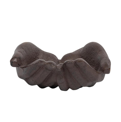 Creative Co-op HD5974 Bristol Terrace Decorative Cast Iron Hands Dish with Rust Finish