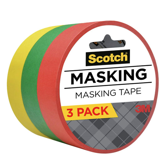 3M Scotch cinta expresiones de enmascarar de 2.4 cm x 18.28 m, 3 rollos