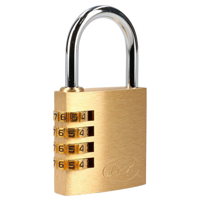 Bihpjd Lock 12CA Candado de Combinaci?n Programable para Maleta, Lat?n, 40 Mm