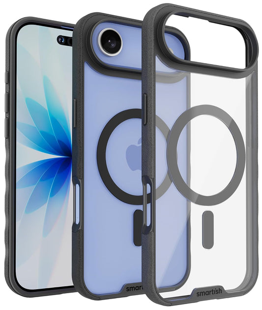 Smartish - Funda magnética Fina para iPhone 2025, Color Negro