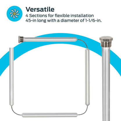 Eastman 60145 Varilla de ánodo de aluminio flexible, 45 pulgadas
