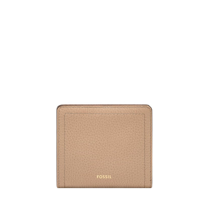 Cartera plegable Fossil Logan de piel en color blanco para mujer