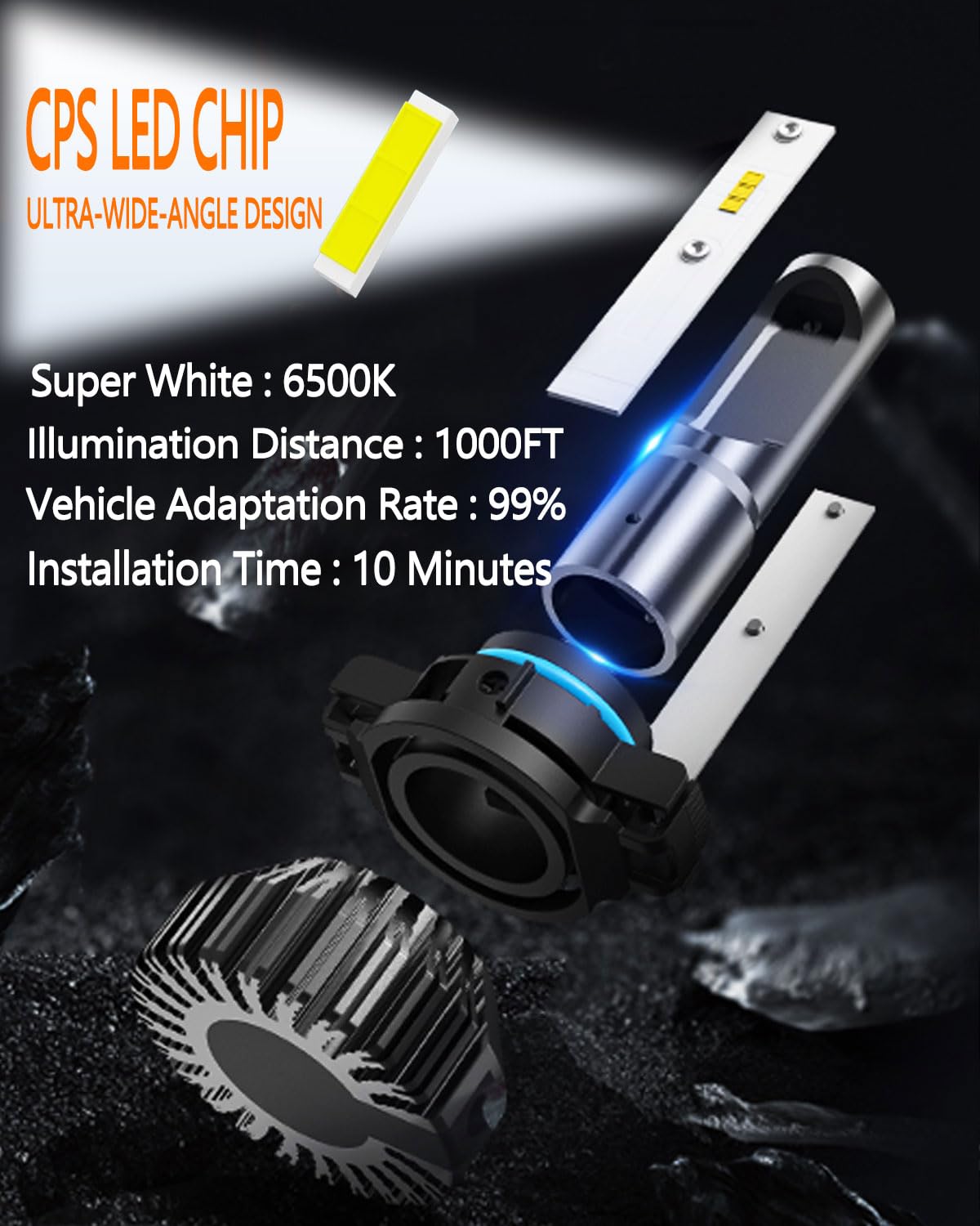 SEALIGHT 5202/F2 Focos LED Antiniebla 14000 lm 6500 K Blanco Frío, Gran Angular, IP67, Paquete de 2