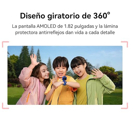 Huawei Watch Kids X1 Smartwatch Rosa | Reloj inteligente para Niños, Localización precisa, Videollamadas HD de 1.82”, SOS, Control Parental, Batería de 850 mAh
