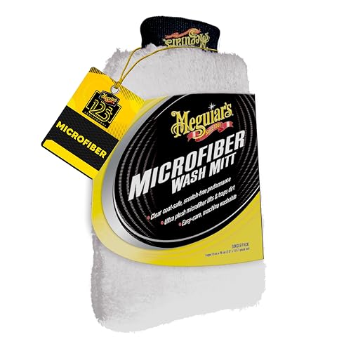 Meguiar´s X3002 Guante Lavado de Microfibra, Blanco, 7 B(M) US