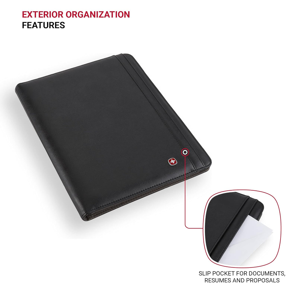 Wenger Concept - Organizador de documentos con cierre, Negro -, 33.02 cm (13 pulgadas), Padfolio