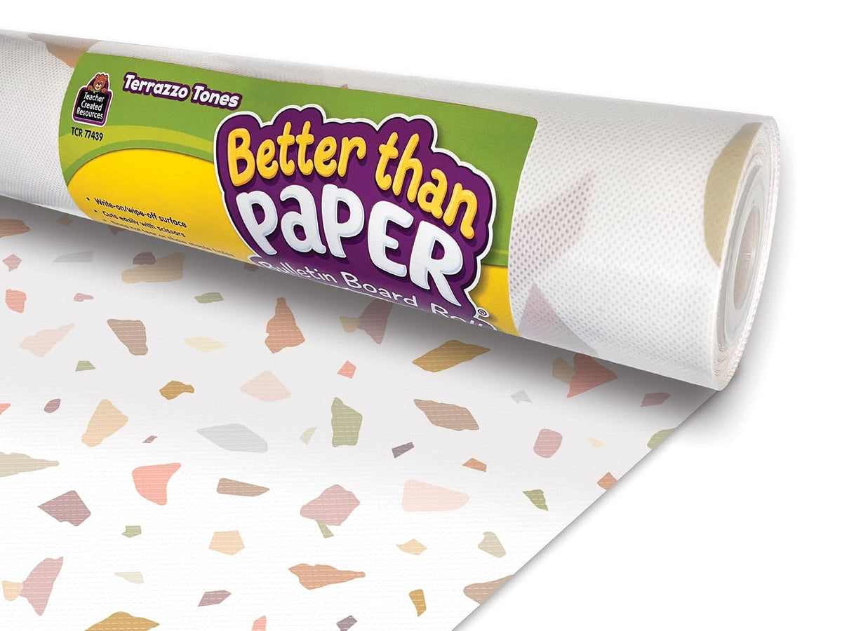 Teacher Created Resources Terrazzo Tones Better Than Paper® - Rollo de tablero de anuncios (TCR77439)