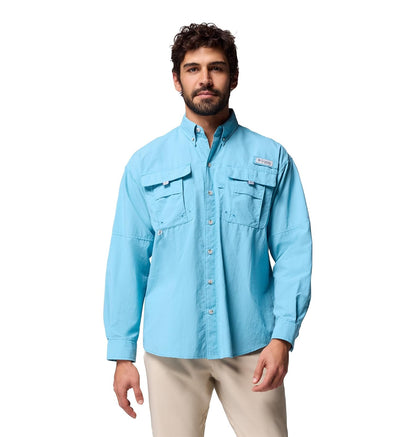 Columbia PFG Bahama II Camisa de Pesca UPF 30 Manga Larga Hombre - XS - Azul antiguo