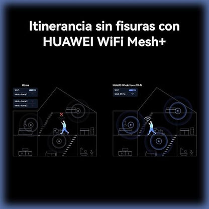 HUAWEI WiFi Mesh X1 Pro Router, Wi-Fi 7, Negro | Doble Banda a 3,6 Gbps, Antena de Malla Entre Pisos, Puertos 4 x 2,5 GE, Diseño Estético para el Hogar, Control Parental