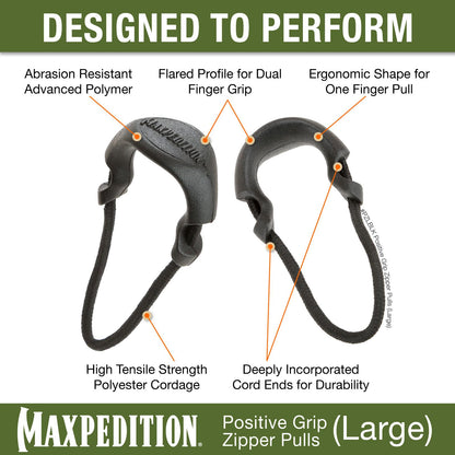 Maxpedition Large Zipper Pulls Pack of 6 Luggage Tag, 4 cm