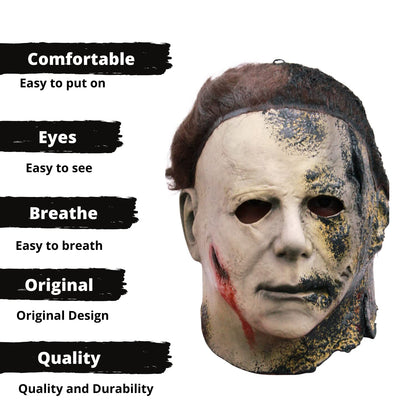 Halloween Kills Michael Myers, Máscara Oficial de la película Halloween Kills 2021 de Terror Ideal para Disfraz o Colección