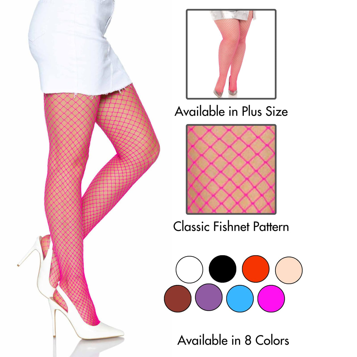 Leg Avenue - Mallas industriales de elastano para mujer