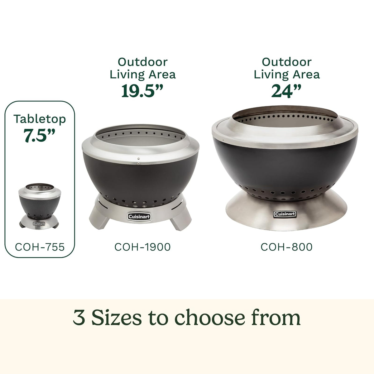 Cuisinart COH-755P Cleanburn Chimenea de Mesa de 19 cm
