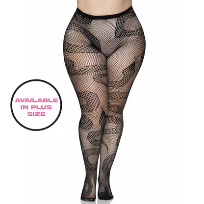 Leg Avenue Medias de red de animales alternativos oscuros para mujer
