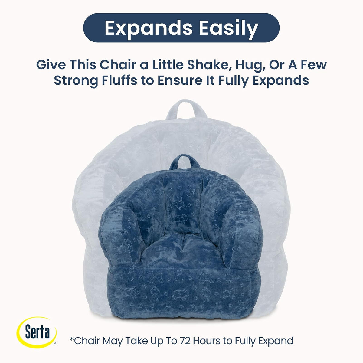 Delta Children - Serta Kids - Silla de felpa para niños, color azul vaquero