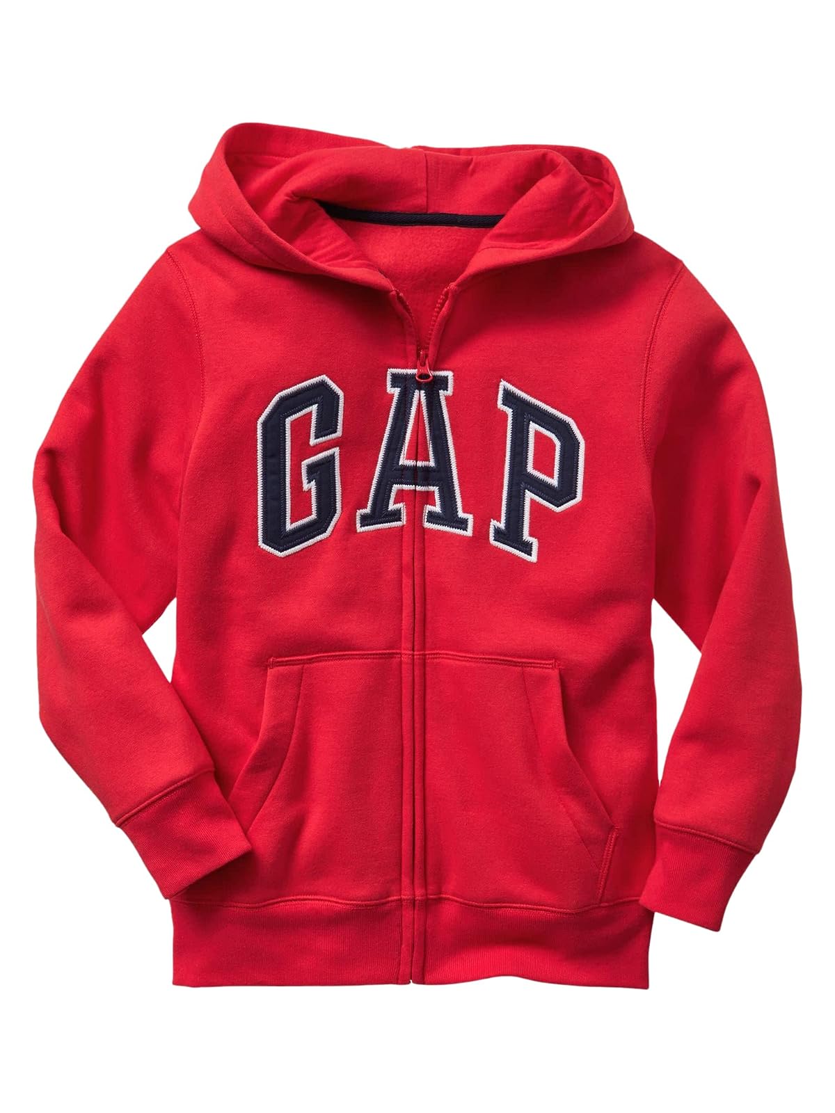 Gap Logo Hoodie Hooded Full Zip Sweatshirt Sudadera Niños - XL - Rojo puro