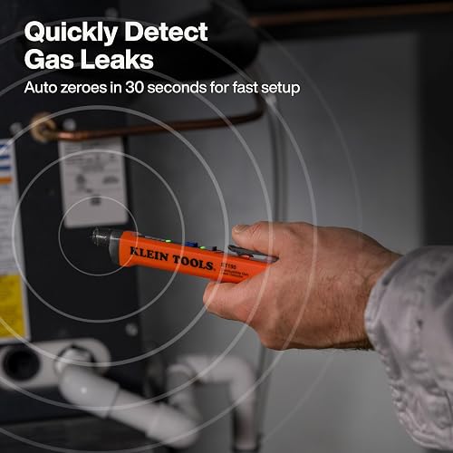 KLEIN TOOLS ET190 | Detector De Fugas De Gas | Alerta LED Y Sonora | Ligero | Detecta fugas de gas con alertas audibles y LED en un diseño ligero y fácil de manejar durante inspecciones.