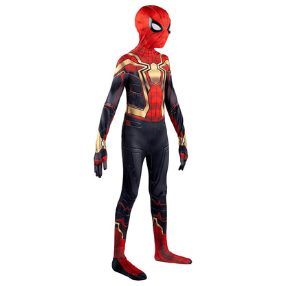 Marvel - Disfraz de Zentai de lujo oficial de Spider-Man integrado – Spandex elástico de dos vías de lujo con cremalleras invisibles y aberturas de muñeca para mayor comodidad (XL) Multi