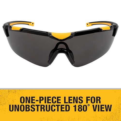 DEWALT DPG110 Chisel - Gafas protectoras unisex de media montura con ajuste perfecto, montura negra, lentes ahumadas