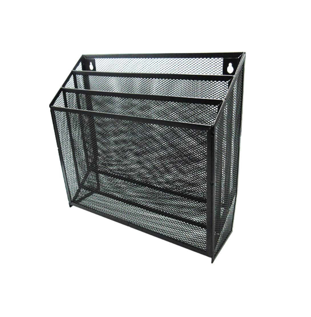 Clasificador Nextep Malla Metálica 3 Niveles Grande Caja Blanco-Negro