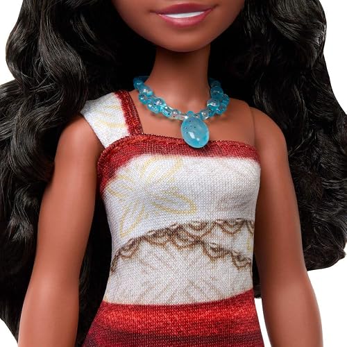 Moana 2 Muñeca Moana Disney con Cabello Ondulado Articulaciones Móviles Vestido Inspirado En La Película Y Accesorios para Niñas De 3 Años En Adelante