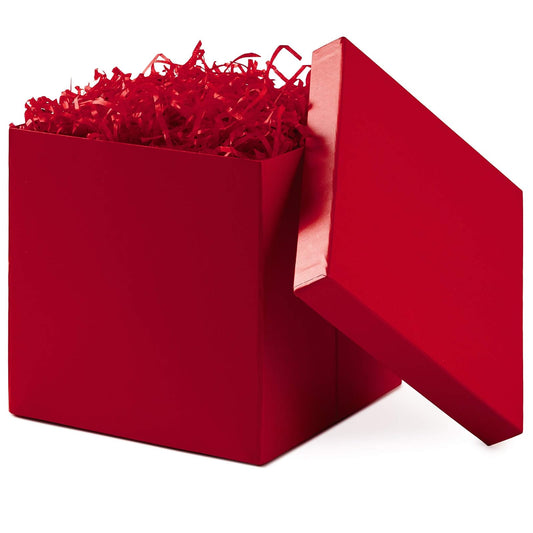 Hallmark - Caja de regalo de 7 pulgadas con tapa (rojo) para Navidad, cumpleaños, día del padre, despedida de soltera, bodas, baby shower, día de San Valentín y graduaciones