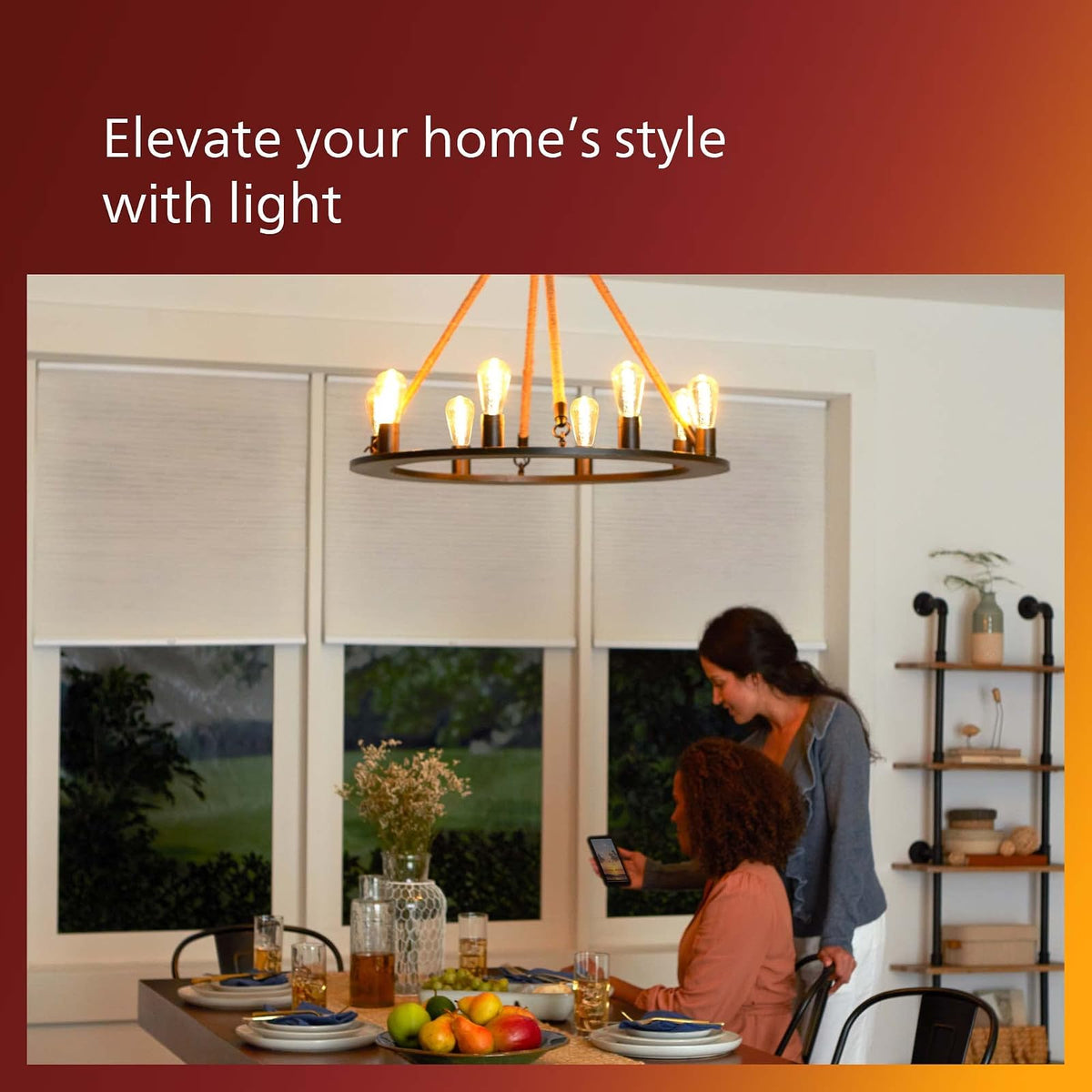 Philips LED Foco Filamento LED Espiral - 6.5W A19 estilo Vintage color Ambar