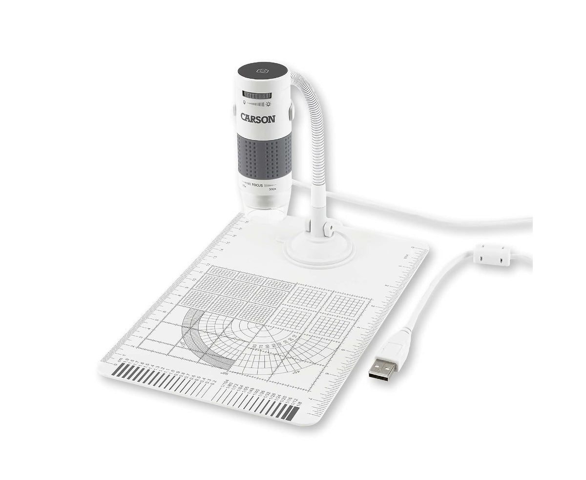 Carson eFlex 78x o 324x (Monitor de 27") Microscopio Digital USB con luz LED con Soporte y Base Flexibles (MM-840)