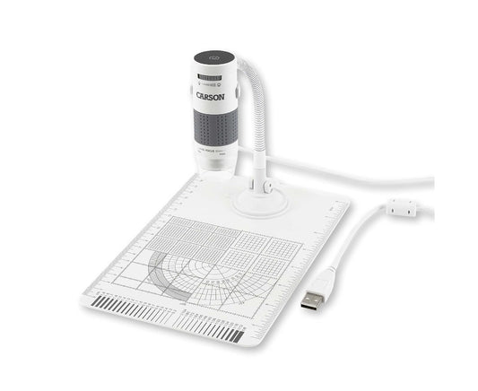 Carson eFlex 78x o 324x (Monitor de 27") Microscopio Digital USB con luz LED con Soporte y Base Flexibles (MM-840)