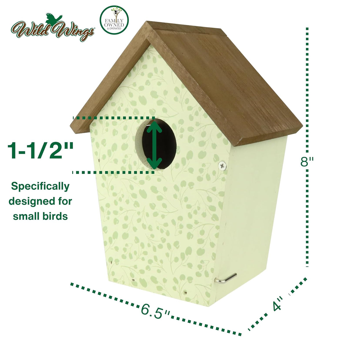 Wild Wings Decorativo Bluebird House Spring Ivy, Blanco