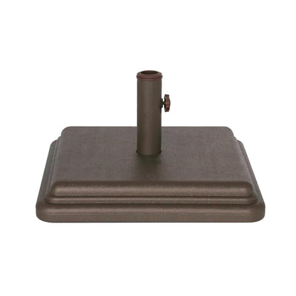 Base de paraguas de peso de EE. UU. de 40 libras, base de paraguas pesada para uso con mesa de patio, base resistente, tallo de 4 pulgadas, se adapta a tamaños de poste de 1 a 1.5 pulgadas, bronce