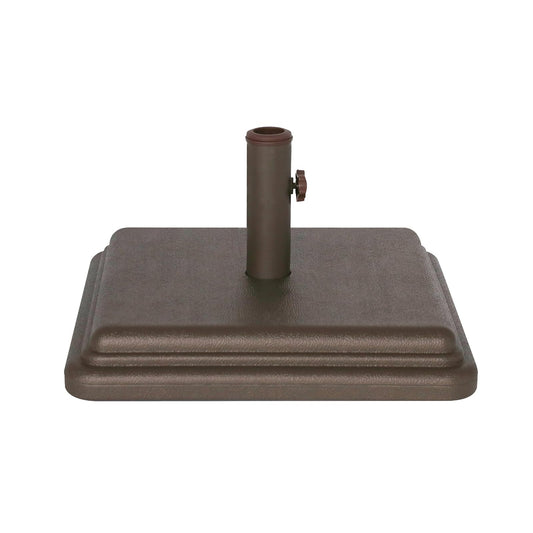 Base de paraguas de peso de EE. UU. de 40 libras, base de paraguas pesada para uso con mesa de patio, base resistente, tallo de 4 pulgadas, se adapta a tamaños de poste de 1 a 1.5 pulgadas, bronce
