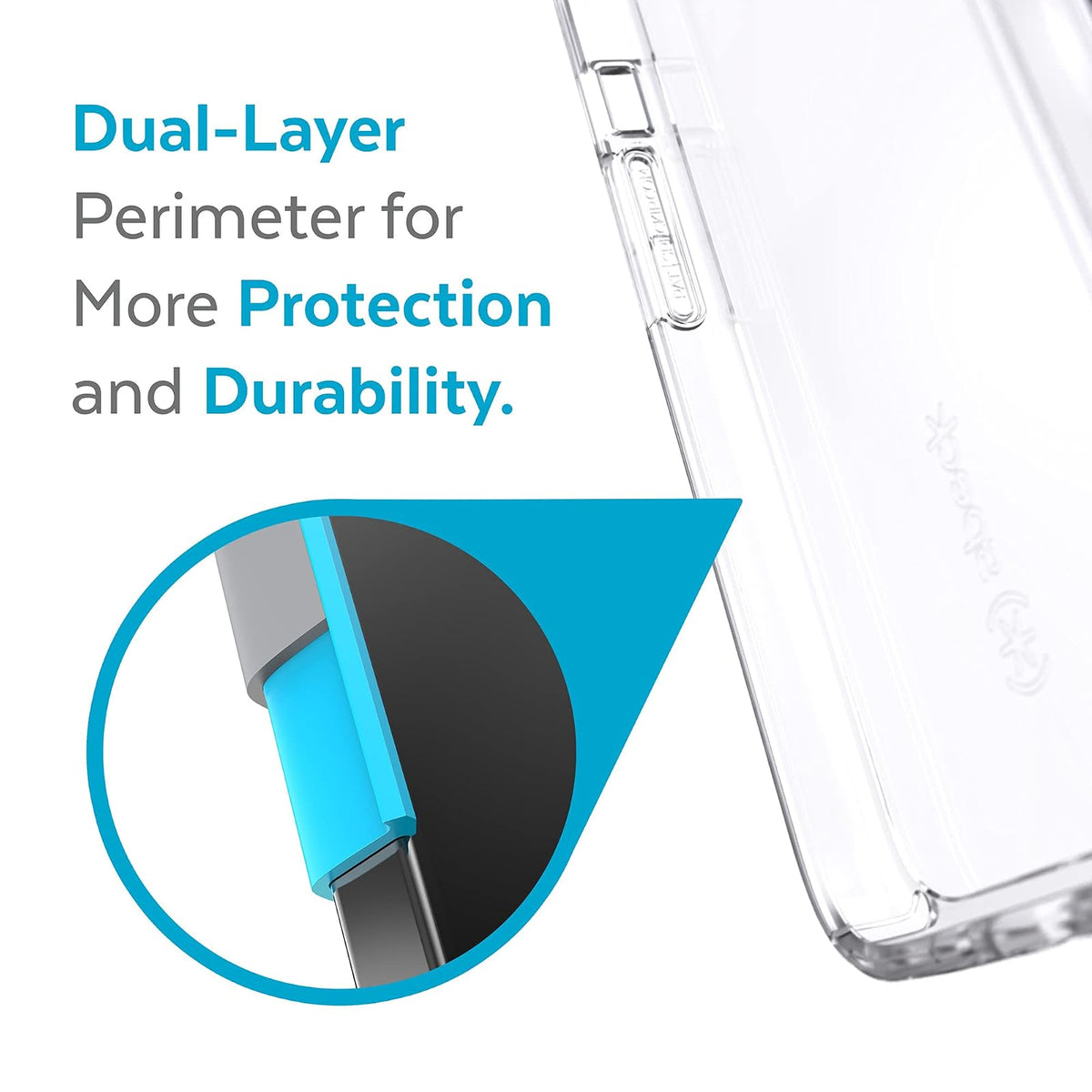 Speck MagSafe - Funda para iPhone 13, protección contra caídas y cámaras, Funda Transparente para teléfono, Compatible con Carga inalámbrica, se Adapta a Todos los Modelos de 6.1 Pulgadas,