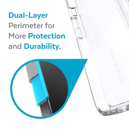 Speck MagSafe - Funda para iPhone 13, protección contra caídas y cámaras, Funda Transparente para teléfono, Compatible con Carga inalámbrica, se Adapta a Todos los Modelos de 6.1 Pulgadas,