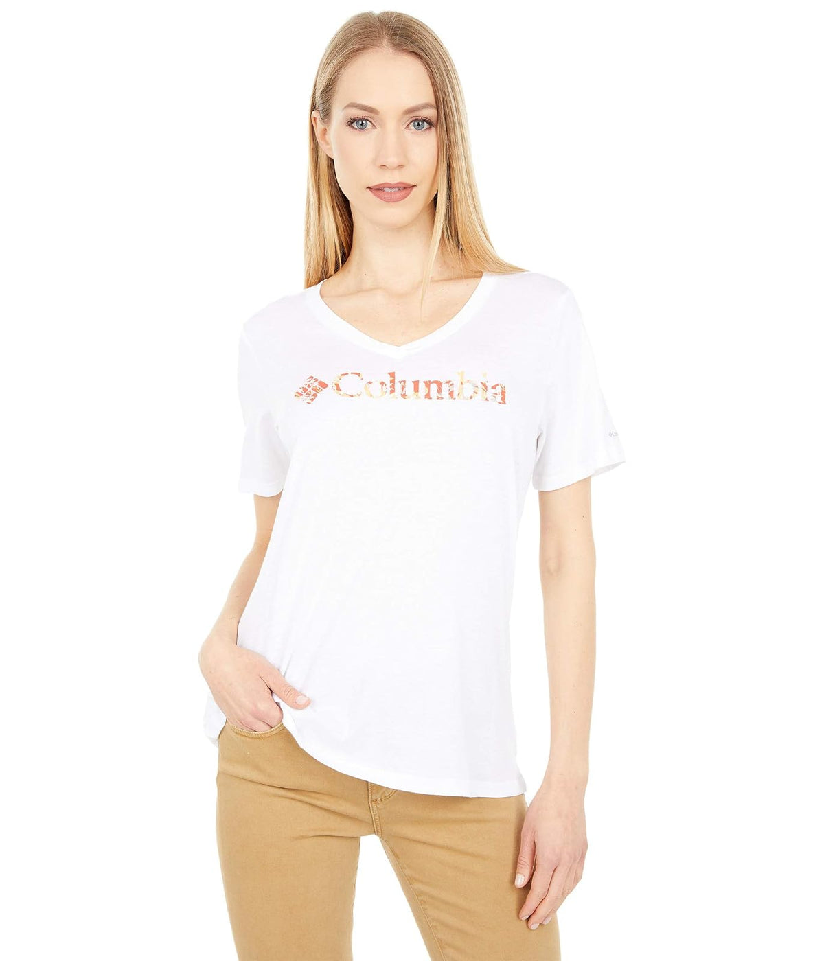 Columbia Mount Rose - Camiseta Relajada, Mezcla de algodón Camiseta para Mujer