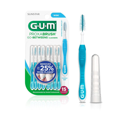 GUM Proxabrush Go-Betweens Cepillos Interdentales Ultra Apretado 15 Piezas - 15 Count (Pack of 1) - Azul